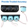 WATERWICH 3 in 1 Car Meter Auto Gauge（Voltmeter + Water Temperature Gauge + Oil Pressure Gauge) 2" 52mm Triple Gauge Kit for Car Truck Vehicle Motorcycle Tractor and Marine