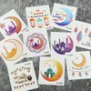 Eid Mubarak Temporary Tattoo for kids,10 Sheets Islamic Vinyl Stickers Face Tattoo Stickers for Kids Girls Boys Children Eid Party Decoration Supplies