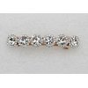 Faship Clear Crystal Rose Gold Plated Floral Small Hair Barrette Clip