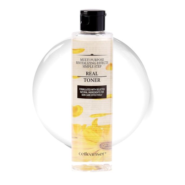 CELLEANSER Real Toner-Facial Toner with Calendula Extract for Soothing, Calming and Hydrating Skin, Alcohol-Free, Vegan, 6.76 oz