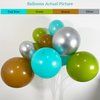 ECEAE 127Pcs Green Balloon Arch Garland Kit with Teal Blue, Brown, Metallic Silver, Square Foil Balloons, for Gaming Theme Party Decor, Birthday Party Supplies, Kids' Party Crafts and Decorations