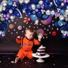 Amandir139pcs Space Balloon Garland Arch Kit - Outer Space Birthday Decorations with Blue Purple Silver Galaxy Astronaut Foil Balloons for Boys Kids Space Themed Birthday Party Decoration Supplies