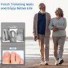 4Pcs Podiatrist Toenail Clippers for Thick & Ingrown Nails, Nail Clippers for Men for Seniors, Toe Nail Clippers Kit with Easy Grip Handle Wide Jaw Opening, Pedicure Grooming Tool, Wanmat