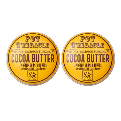 Ruby Kisses Pot O'Miracle Hydrating & Moisturizing Cocoa Butter Lip Balm with Almond Oil and Shea Butter- RB04D1 (2 PACK)