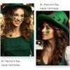 St Patricks Day Tattoo Stickers 10 Sheets Shamrock Temporary Tattoos St Patrick's Day Lucky Shamrocks Fake Tattoos Irish Saint Patricks Day Face Tattoos Stickers for Kids Adults Makeup Art Supplies