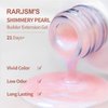 RARJSM Gel Builder Nail Polish Pearl Pink Hard Gel in a Bottle Mermaid Shell Glitter Pearlescent Thick Extension Structure Gel for Nails 15ml Soak Off Curing Requires Salon Home DIY Beginer Use