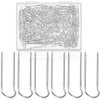 200 Pieces Fork Pins for Quilting Sewing Double Pins Needlecraft Blocking Pins Pins Stainless Steel U-pins for DIY Sewing Jewelry Craft Making, 0.91 x 0.2 Inch