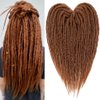Aguacor Synthetic Textured Dreadlocks Straight Double Ended Dreadlock Extensions with Texture 20inches 10 Strands Thin Soft DE Dreadlock Extensions for Women (10 Strands, 30#)