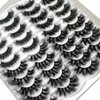 Fluffy Mink Lashes 20 Pairs Dramatic Thick Long 5D False Eyelashes 20mm 4 Styles D Curl Fake Eyelashes Pack, by Kmilro