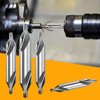 Aleric Center Drill Bits Set - High Speed Steel Center Drill Bits Kit Countersink Tools for Lathe Metalworking, 7 pcs 60-Degree Angle Center Drill Bits in Size 1.0 1.5 2.0 2.5 3.0 4.0 5.0