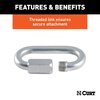 CURT 82903 Threaded Quick Link Trailer Safety Chain Hook Carabiner Clips, 5/16-Inch Diameter, 1,760 lbs., 2-Pack