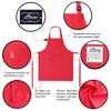 ALIPOBO Kids Apron and Chef Hat Set, Children's Adjustable Bib Apron with 2 Pockets. Cute Boys Girls Kitchen Apron for Cooking, Baking, Painting, Training Wear (2-5 Year, Red)