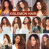 Ombre Brazilian Kinky Curly Hair 1 Bundles, 10A Remy Dark Blonde Curly Weave Human Hair Extensions 100g, 100% Unprocessed Brazilian Virgin Hair Color Brown 12 Inch