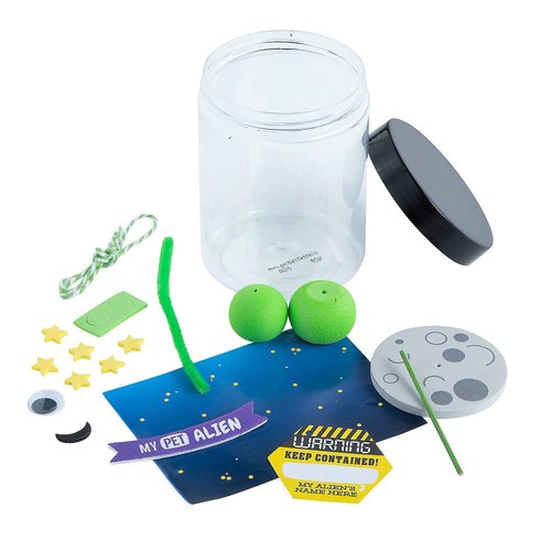 Fun Express My Pet Alien Craft Kit, Makes 6, Great for School and Home Crafts