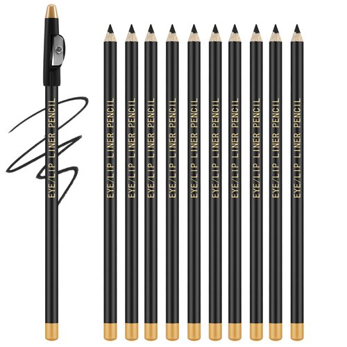 Apooliy 10pcs Eyebrow Pencil Set，Long Wear Brow Pencil with Sharpener,Waterproof Eyebrow Pen,Easy Application for Brows & Eyes