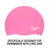 Speedo Unisex-Adult Swim Cap Silicone Long Hair , Pink