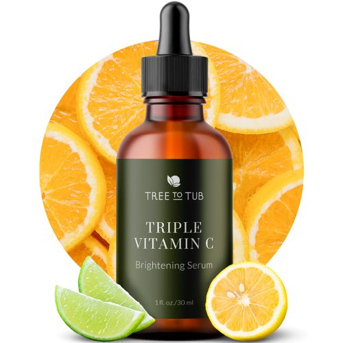 Tree To Tub Illuminating Vitamin C Serum - Triple Vitamin C Hydrating Serum for Face - 3x Vitamin...