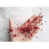 Kercisbeauty Women Red Hair Comb Wedding Bridal Crystal Clip Bridesmaid Hair Dress Prom Special Occasion Hair Accessories (Red)
