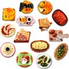 Blosssound 14 Pcs Miniature Food Toy Pretend Food Decorations Miniature Doll House Accessories Mexican Miniature Food Set for Dollhouse Kitchen Cooking Game Party
