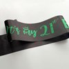 It’s My 21st Birthday Sash,21st Birthday Sash,Glitter Letter 21st Birthday Sash for Girls,Happy 21st Birthday Party Decorations,Black and Green