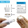 4 Pack Europe to US Plug Adapter, Plug Adapter European to American, 220v to 110v Adapter Plug Converter, EU to US Plug Adapter, Power Travel Adapters European to American