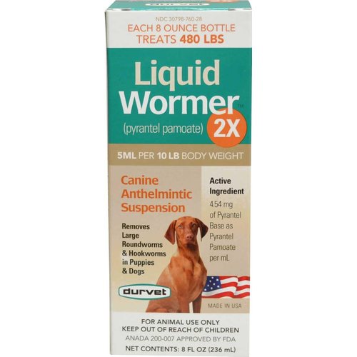 Durvet 2251171 Wormer-Double Strength Liquid Dog