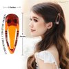 RC ROCHE ORNAMENT 6 Pcs Womens Classic Side Slide Jaw Flat No Slip Opening Eyelet Inner Teeth Alligator Hair Clip Barrette Beauty Accessory Premium Plastic Clamp Clips, Small Brown