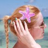 Amabro 6PCS Starfish Hair Accessories: Glitter Hair Claw Barrettes, Sequin Headpieces, and Sea Star Alligator Clips for Women, Girls, and Brides