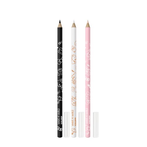 wet n wild Hello Kitty 3-Piece Eyeliner Pencil Set, Multi-Functional Smooth Creamy Versatile Application, Long-Wearing Finish, Cruelty-Free & Vegan