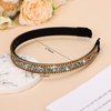 Jaciya Rhinestone Headband Crystal Bling Rainbow Headband for Women Girls Hair Accessories Gold Metal Chain Headband Glitter Sparkle Hairband Women's Fashion Head Band