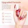 MIZHSE Chrome Nail Polish, Rose Glod Mirror Nail Polish for Nail Art, Long-lasting Mirror Metallic Effect Nail Polish, 0.53oz Gorgeous Quick-Dry Reflective Nail Polish for Fingernail Toenail Manicure