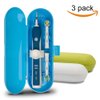 Nincha Plastic Electric Toothbrush Travel Case for Oral-B Pro Series, 3 packs (White&Blue&Green)