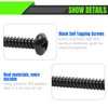 YIEMI Black Self Tapping Screws，#6 x1-13/64" 304 Stainless Steel Sheet Metal Screws（25 PCS）