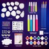 MindPal Kids Rock Painting Kit, 14 Pebbles for Painting - Glow in The Dark Rock Kit - Arts and Crafts for Kids Ages 6-12, Birthday Christmas Gift for Boys and Girls