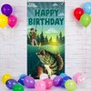 Fisherman Gone Fishing Happy Birthday Banner Backdrop Lake Pole Fishing Fish Fisherman Theme Decor for Men Birthday Party Retirement Party Favors Decorations Supplies 35.4x72.8in-BECKTEN