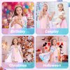 Princess Dress Up Cloak Princess Dress Up Clothes Mermaid Toys Rainbow Mermaid Princess Cloak Kit 9 Pcs Gift Set for Little Girls 3-8 Years Old, Great Gift Set for Birthday Christmas Halloween