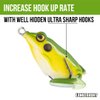 LUNKERHUNT Frog Fishing Lure for Bass Fishing | Pocket Frog Lure 1.75 Inch | Topwater Fishing Lures with Weedless Hooks for Trout, Pike in Saltwater and Fresh Water (Bull Color)