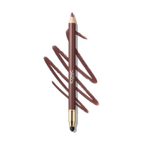 ICONIC LONDON Fuller Pout Sculpting Lip Liner - Serving Lewks | Blendable, Dual Ended Lip Liner with Creamy Colour and Lip Sponge for Buffing, Cruelty-Free, Vegan Makeup, 1.028 g / 0.036 Oz