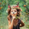 MEMOVAN Handmade Mushroom Crown Headband Woodland Headpiece Christmas Hair Wreath with Pine Berries Fairy Flower Floral Halo Headband Winter Holiday Tiara for Women Girl Holiday Decoration