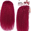 Curly Burgundy Lace Front Wigs Human Hair 13x4 99J Red Curly Lace Front Wig Human Hair 180% Density HD Transparent Frontal Wig Colored Pre Plucked with Baby Hair Glueless Wigs (20 Inch, #99J Curly)