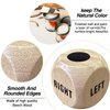 FAILUN Left Right Center Game Dice 1 Inch Wooden Dice with Drawstring Bag, Easy to Store and Carry Around, Convenient for Travel (3 Pcs)