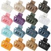16 Pack Medium Small hair clips for Women 2 Inch Small Matte Rubber Coating Hair Claw Clips for Women Thin Short hair,Strong Hold jaw clips