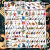 128 PCS Music Note Guitar Temporary Tattoos Sticker Music Birthday Party Decorations Supplies Favors Gifts Boys Girls Rock Guitars Musical Cute Fake Tattoo School Prizes Themed Decor Carnival
