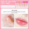 Lip Oil Hydrating Tinted Lip Balm, Plump Lip Gloss Lip Care Transparent Toot Lip Oil Tinted (001# Pink)