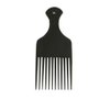 BlingKingdom Plastic 6.3 Inch Smooth Wide Hair Pick Comb Afro Hair Comb Hairdressing Styling Tool for Natural Curly Hair Thick Hair (Black)