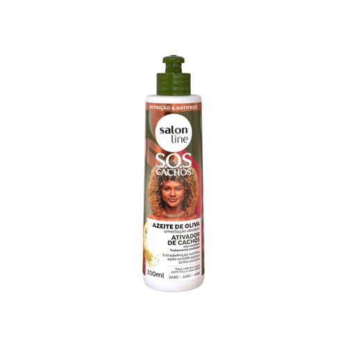 Salon Line - Linha SOS Cachos (Azeite de Oliva) - Ativador de Cachos 300 Ml - (SOS Curls (Olive oil) - Reconstruction Curl Activator 10.14 Fl Oz)