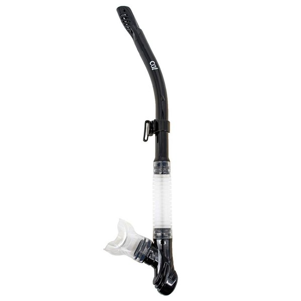 SHERWOOD SCUBA CAI Semi-Dry Snorkel for Scuba Diving or Snorkeling - Black