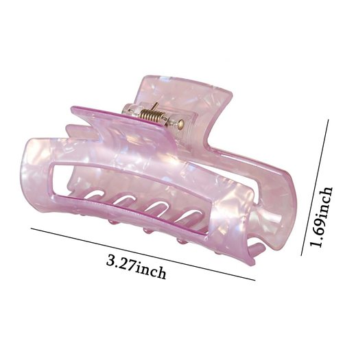 Multi -colored Hair Claw Clips, Acetate Hair Banana Barrettes, French Butterfly Jaw ClipsPrint Stylish Hair Accessories for Girls and Women