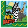 Treasures Gifted Officially Licensed Wild Kratts Birthday Party Napkins - Pack of 32 Wild Kratts Napkins - Wild Kratts Party Supplies - Wild Kratts Birthday Party Supplies - Wild Kratts Decorations