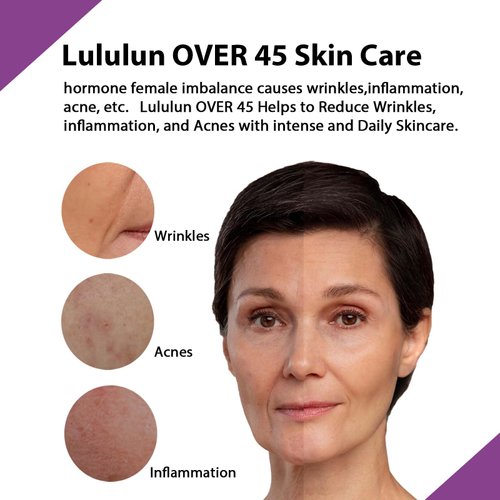 Lululun 7pc Facial Sheet Mask Pack for Daily Anti-aging Skincare, Hydrating & Moisturizing Face Sheet Masks for Women & Men, Organic & Natural Japanese Skincare, Over 45 Iris Blue